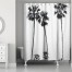 Black and White Palm Trees Shower Curtain