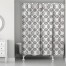 Geometric Marble Shower Curtain