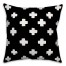 Black Swiss Cross Throw Pillow
