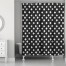 Black Swiss Cross Shower Curtain