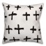 Hand-Drawn Swiss Cross Throw Pillow