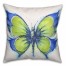 Green Butterfly Indoor/Outdoor Throw Pillow
