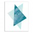 Blue Abstract Triangles Wall Art