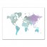 Watercolor World Map VI Wall Art