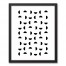 BLACK Half Moon Pattern 16x20 Black Framed Canvas