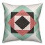 Geometric Pink and Teal Pillow