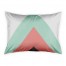 Pink and Turquoise Geometric Sham