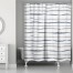 Navy Wavy Shower Curtain