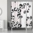 Pink and Black Leopard Print Shower Curtain