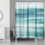 Watercolor Waves 71x74 Shower Curtain