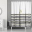 Striped Monogram Shower Curtain