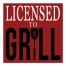 Licensed to Grill 12x12 Canvas Wall Art