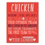 Chicken Swimming Pool 11x14 Canvas Wall Art
