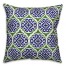 Blue and Green Geometric Print  Outdoor Throw Pillow