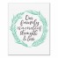 Our Family Quote Green Wreath  Wall Art