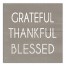 Grateful Thankful Blessed 16x16 Canvas Wall Art