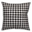 Black and White Houndstooth Plaid Pillow