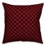 Red and Black Gingham Buffalo Check Plaid Pillow