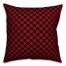 Red and Black Gingham Buffalo Check Plaid Pillow