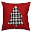 Houndstooth Christmas Tree Pillow