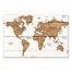 Distressed Wood World Map