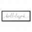 Hallelujah Script 12x36 Black Framed Canvas