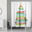 Painty Christmas Tree 71x74 Shower Curtain