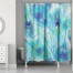 Painted Peacock Feathers 71x74 Shower Curtain