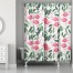 Tropical Flamingo Oasis 71x74 Shower Curtain