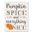 Pumpkin Spice & Everything Nice 11x14 Canvas Wall Art