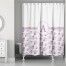 Purple Florals 71x74 Personalized Shower Curtain