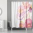 Pink Poppy Stems 71x74 Shower Curtain