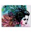 Designs Direct Creative Group Woman With Watercolor Peacock Feather Hair Wall Art