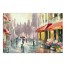 Designs Direct Creative Group Red Umbrella in Rainy European City Wall Art