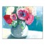 Blue and Pink Flowers in Vase Wall Art