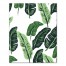 Green Tropical Palm Leaves on White Wall Art