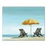 Beach Chairs Under Yellow Umbrella Wall Art