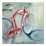 Red Bicycle Painting Wall Art