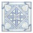 Blue and White Watercolor Tile Wall Art