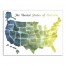 Designs Direct Creative Group United States Blue and Green Watercolor Map Wall Art