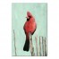 Designs Direct Creative Group Cool Red Cardinal Turquoise Wall Art