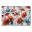 Designs Direct Creative Group Blue and Red Flowers on Gray Wall Art