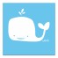 Cute Little Whale 12x12 Canvas Wall Art