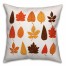 Funky Fall Leaves 18x18 Spun Poly Pillow