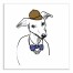 Greyhound With Hat And Bowtie Wall Art