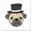 Pug With Top Hat Wall Art