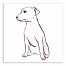 Sitting Pink Pup Wall Art