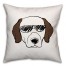 Dog with Sunglasses Pillow Cover