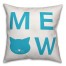 Meow Blue Pillow Cover