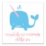 Narwhals Unicorns of the Sea 12x12 Canvas Wall Art